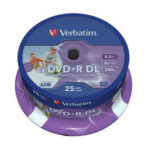 Verbatim DVD+R DL 8.5GB Inkjet Printable 25pk